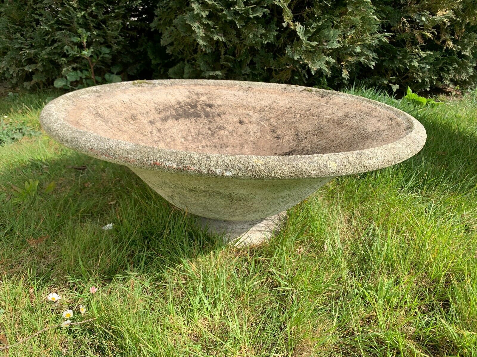 Planter garden flower tray in reconstituted cement xx century