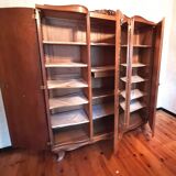 3-door wardrobe with burr walnut decor