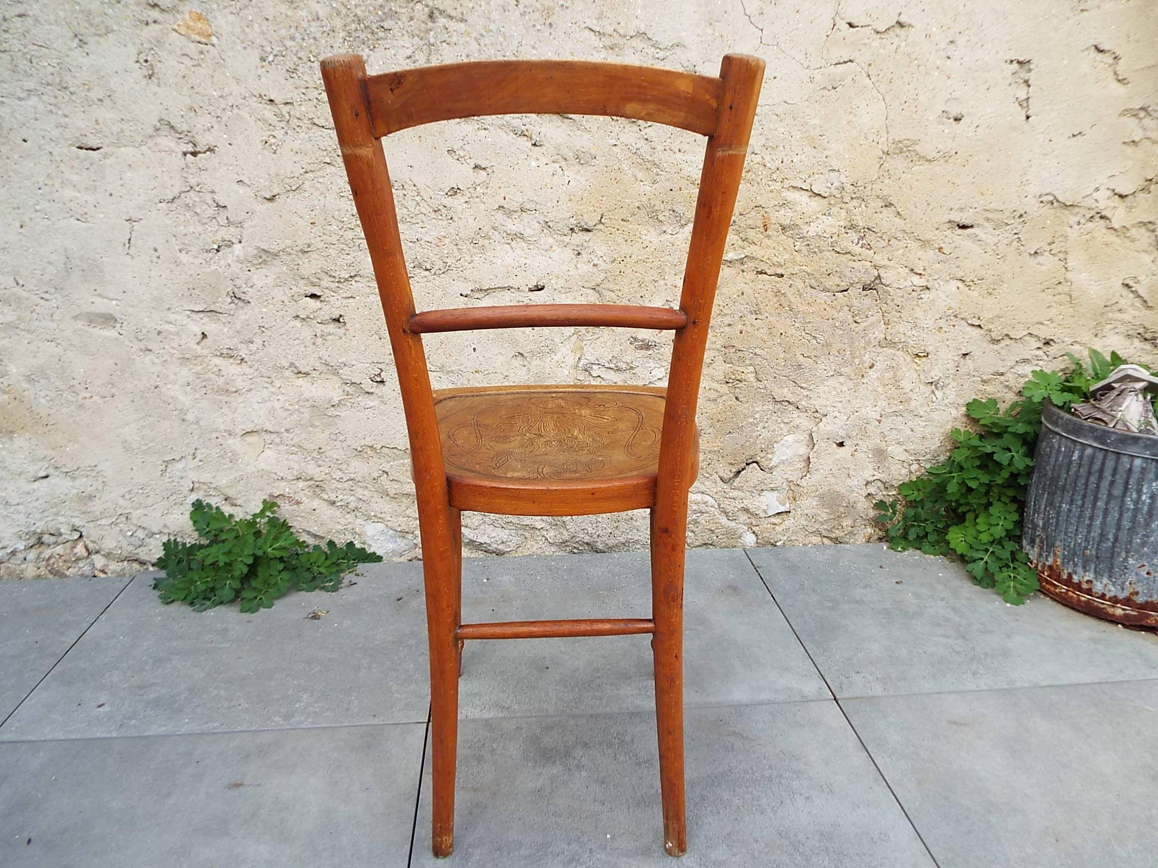 Decorated seated bistro chair