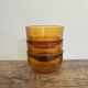 3 "Lever" brand bowls, amber textured
