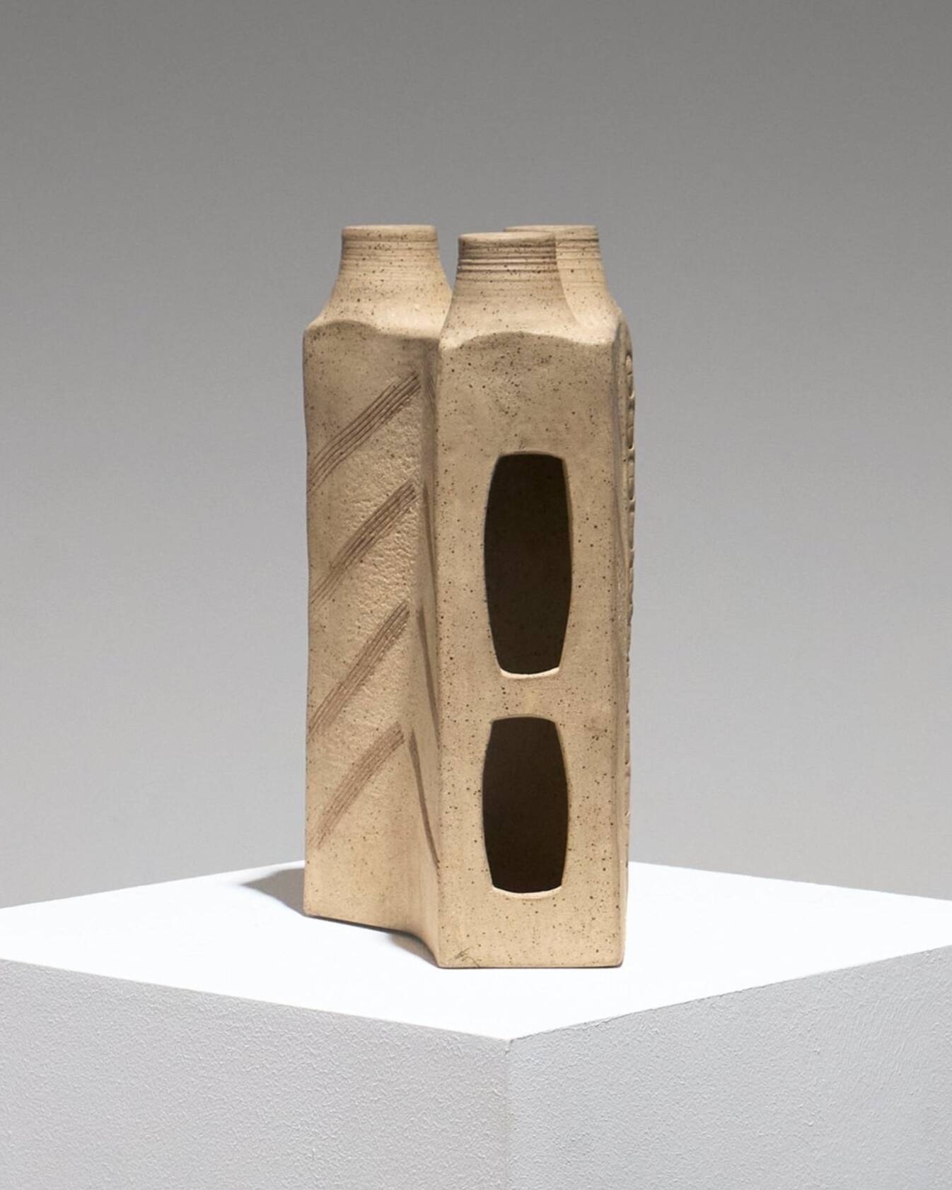 Brutalist Stoneware Soliflore, 1960s