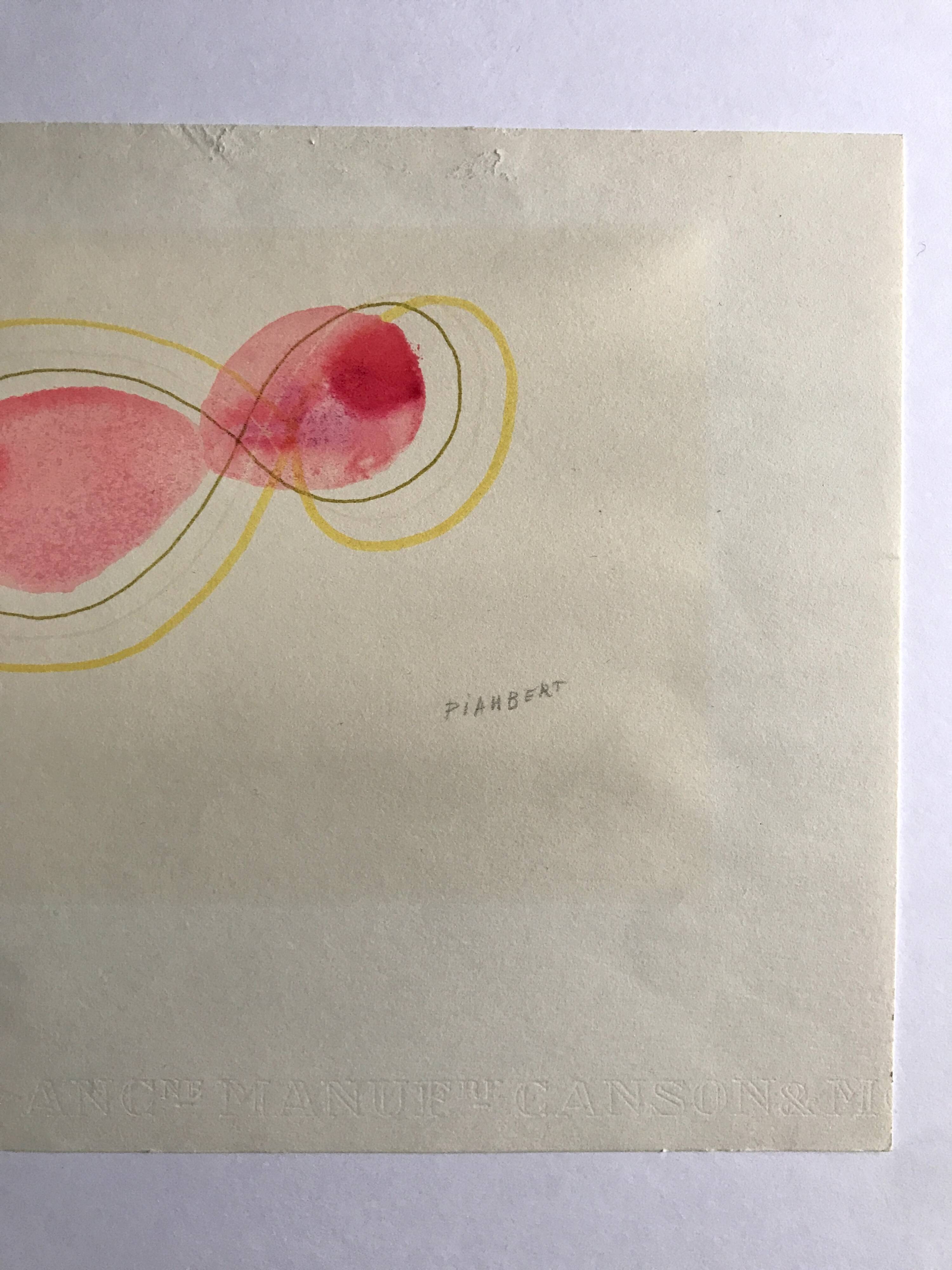 Jean PIAUBERT, Untitled, c. 1960. Original drawing signed in pencil.