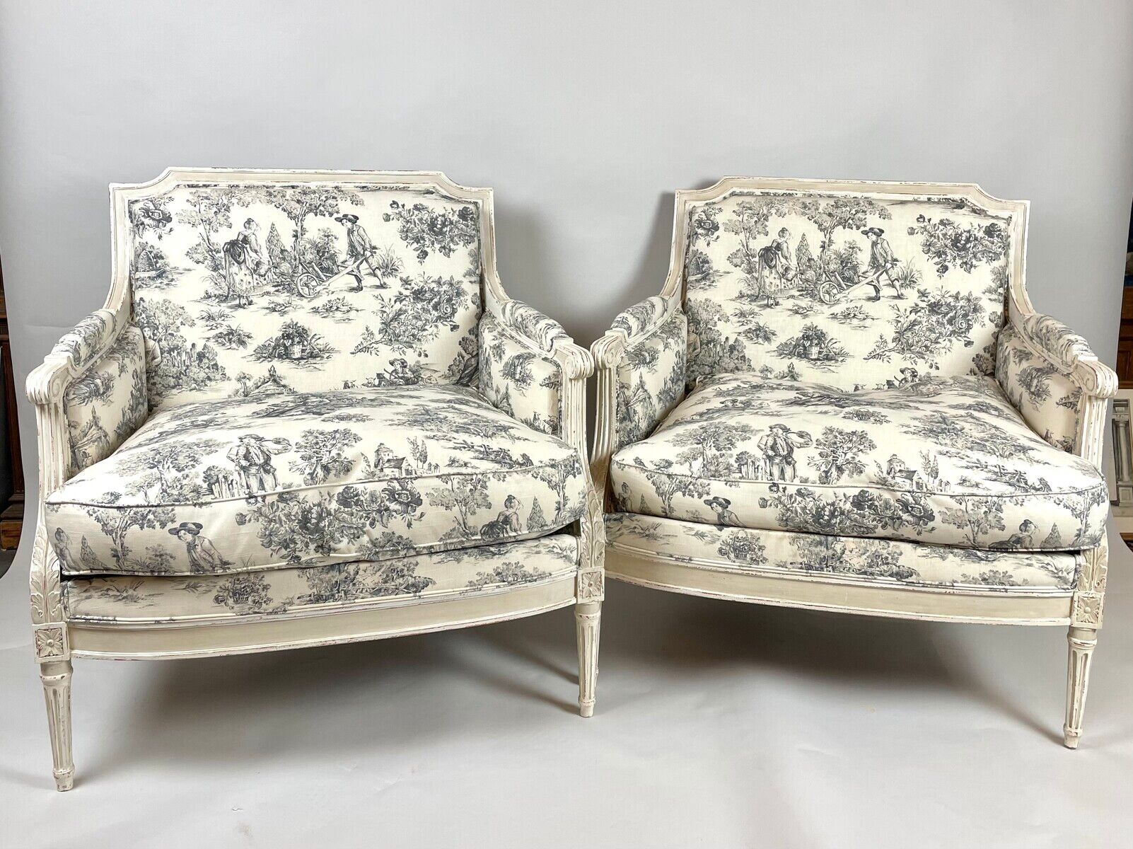 Pair of Armchairs, Louis XVI Style