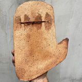 Brutalist terracotta mirror 1960