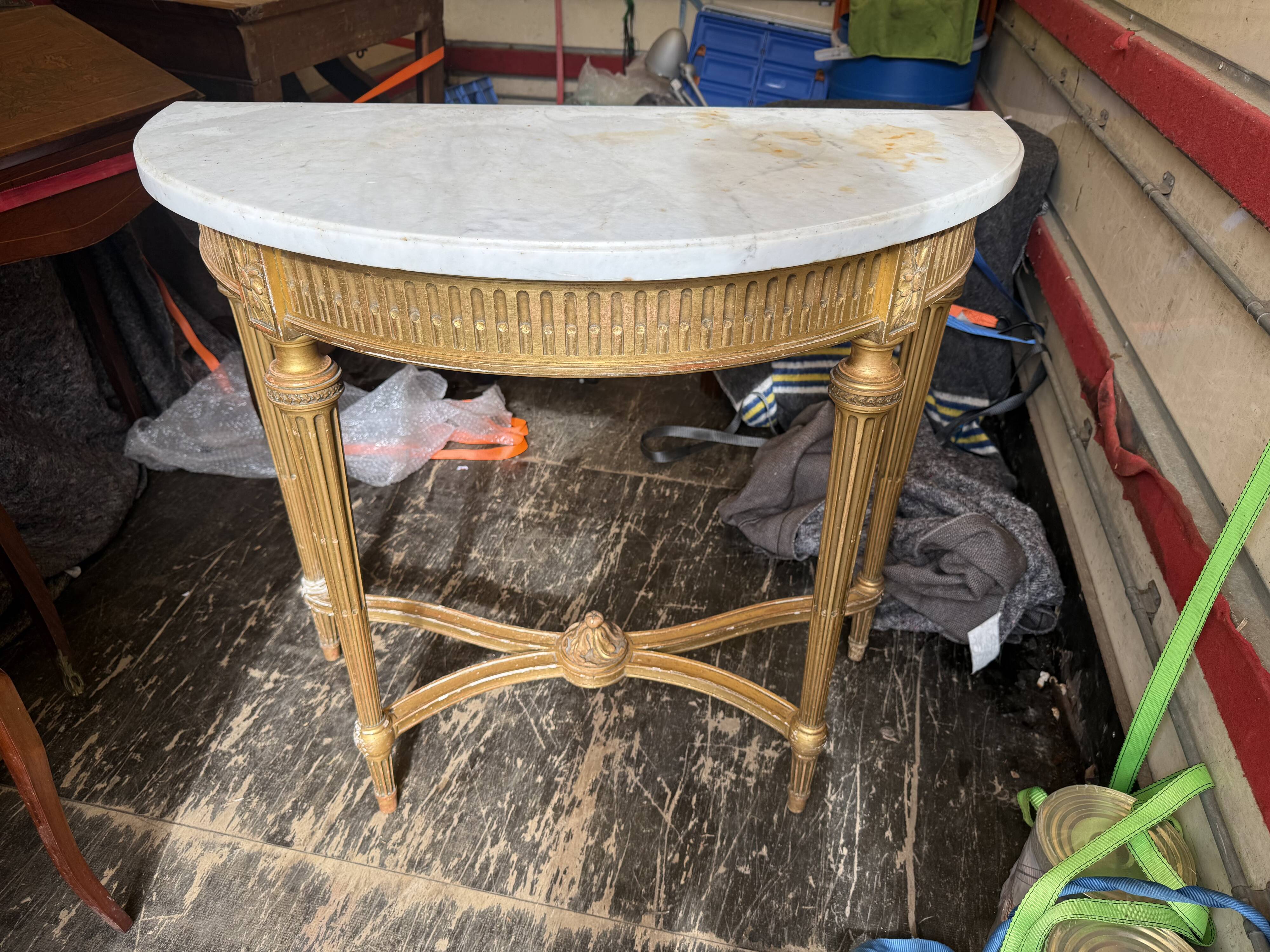 Console louis xvi estampille au fer chaud bardie