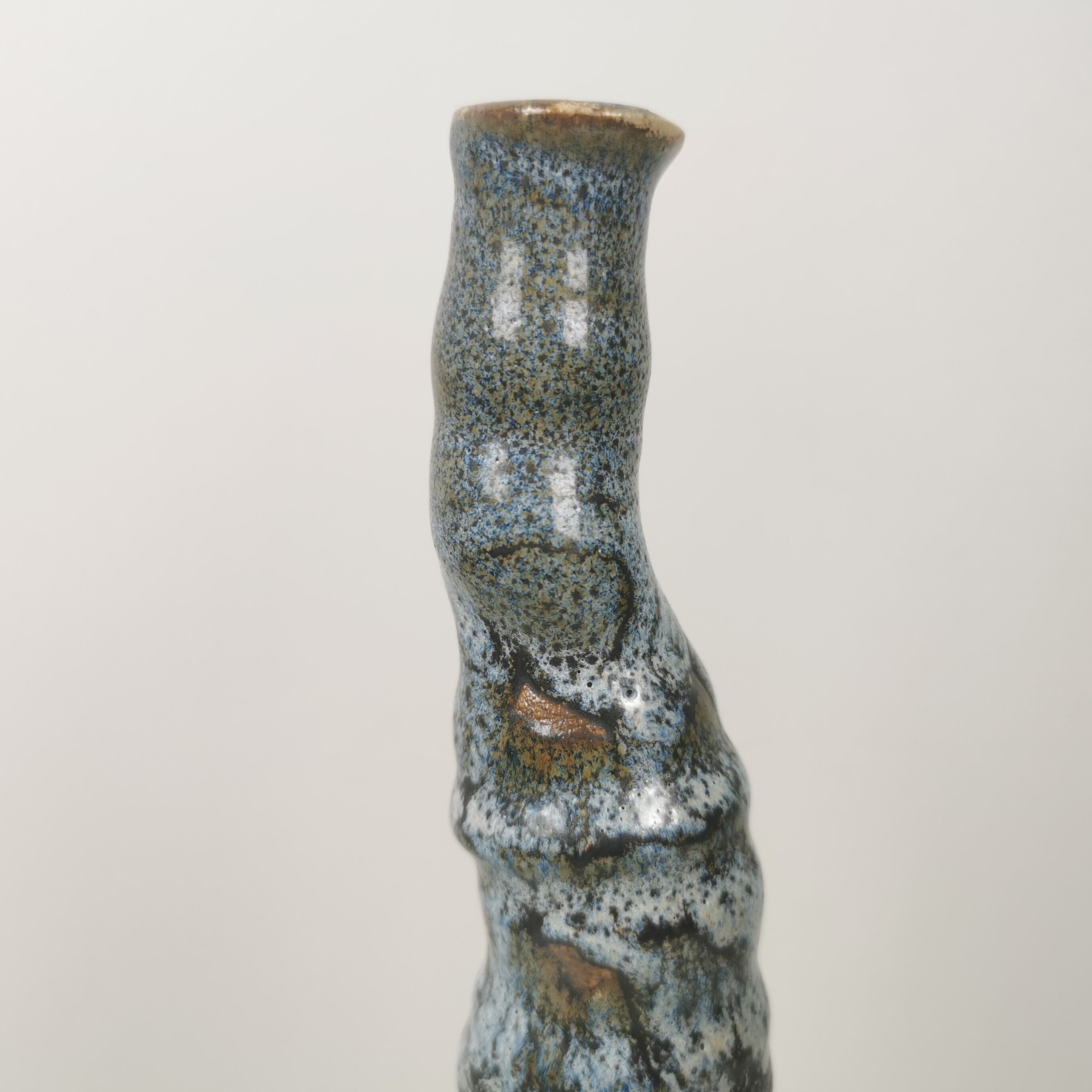 Vase soliflore terre vernissée
