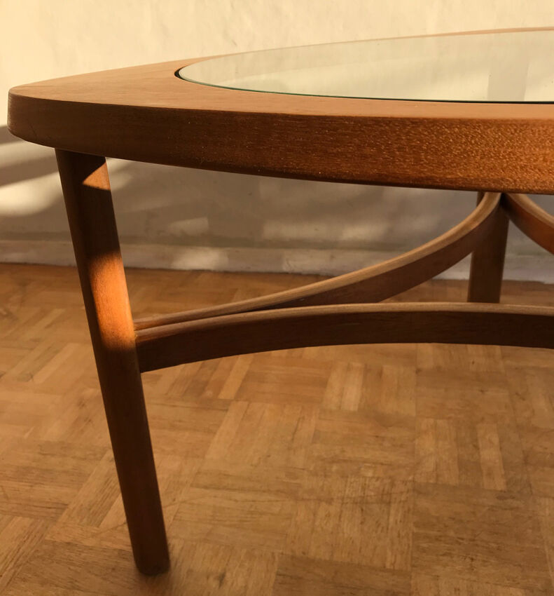 Teak and glass coffee table, Nathan edition of the 1960