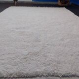Handmade natural white Moroccan Berber rug size 1.5/2.5 m