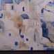 The Greek village - Pastel blue and ochre tones - Signed dated
