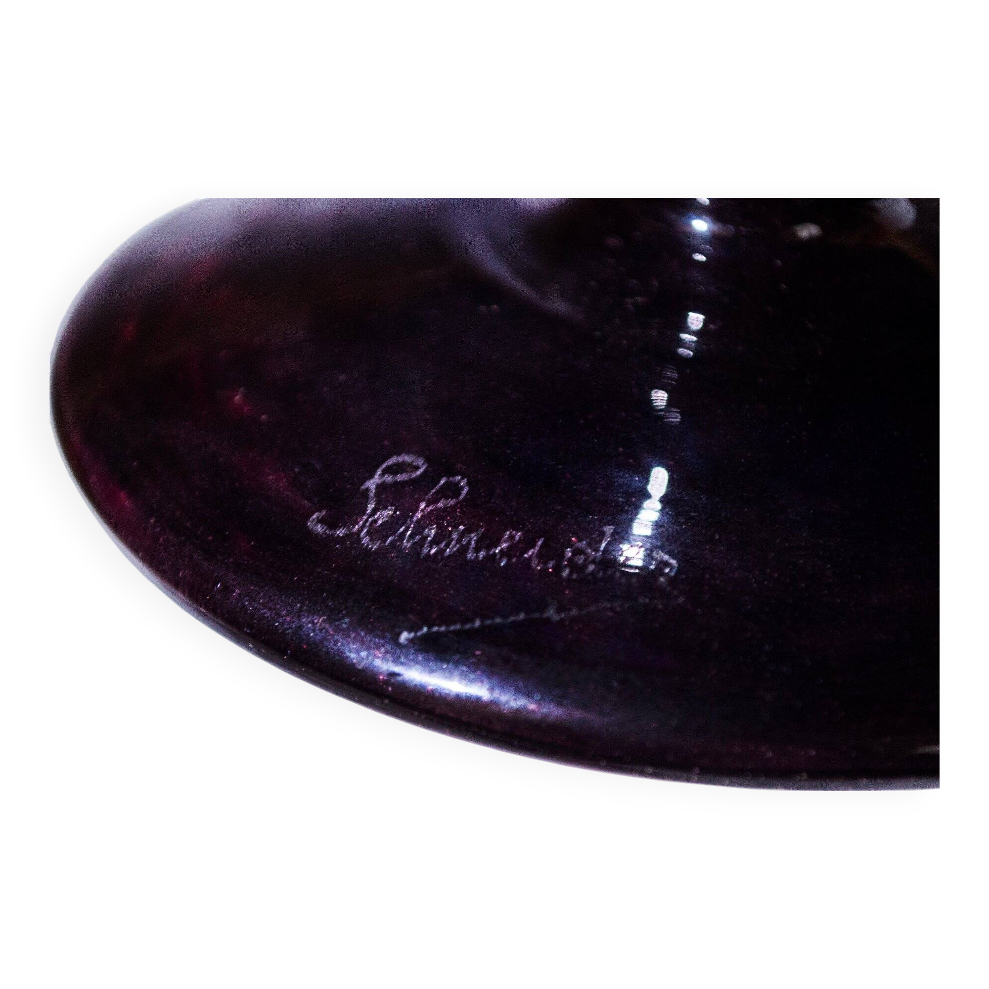 Art Nouveau blown glass centerpiece by Charles Schneider, France, 1920s