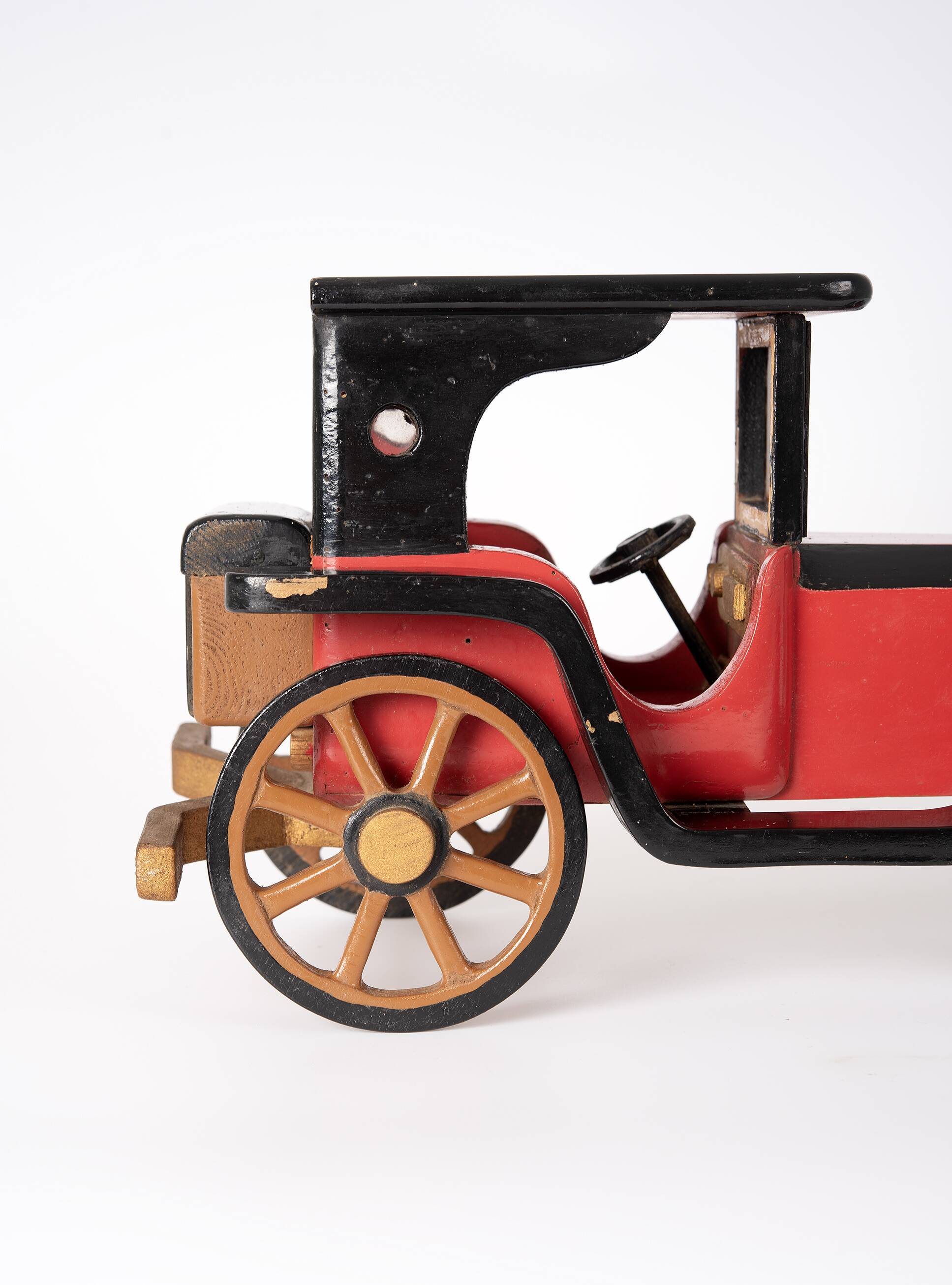 Wooden car, old toy or decoration