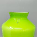 1970s Gorgeous Green Vase by Ind. Vetraria Valdarnese. Made in Italy