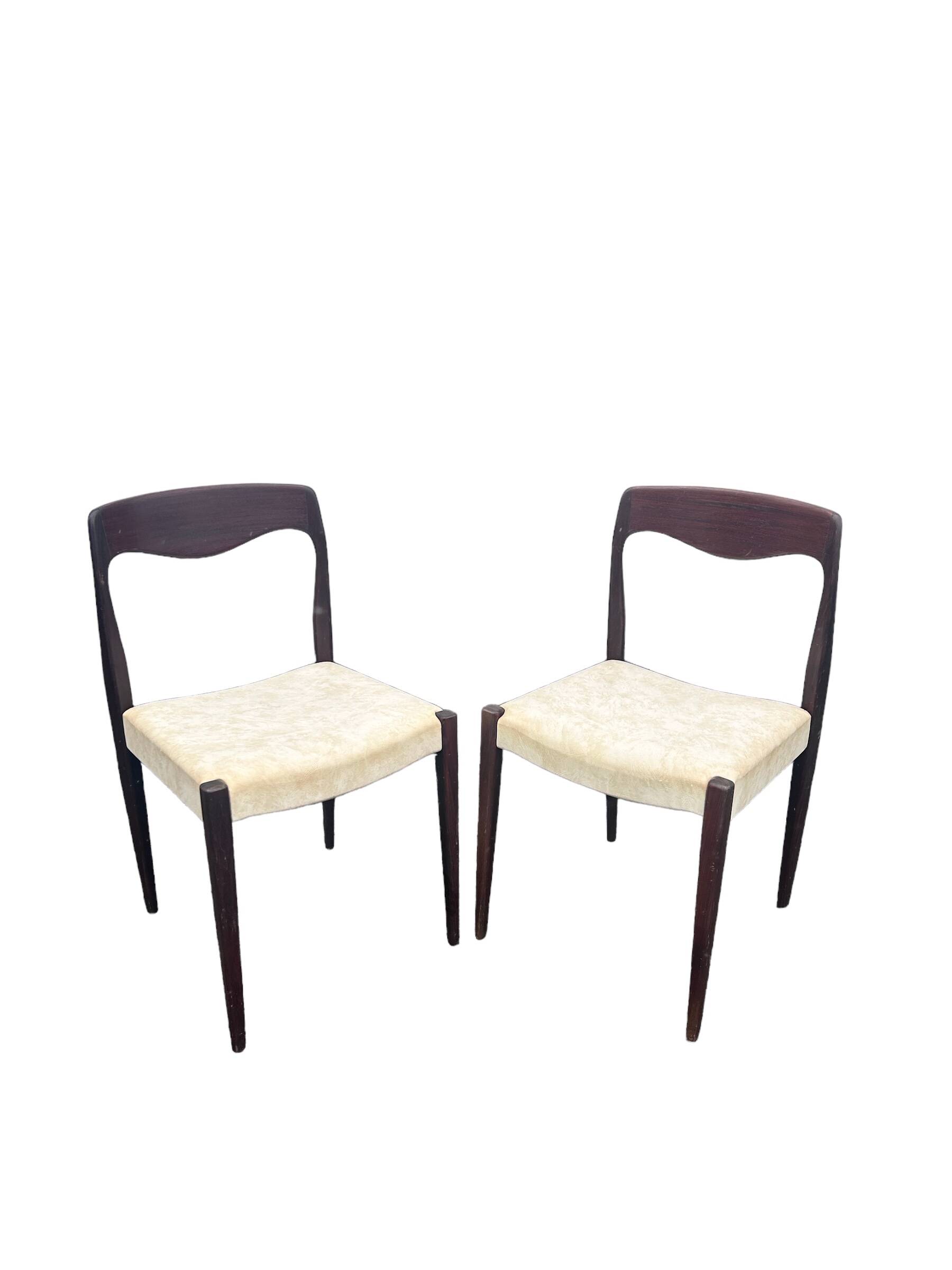 Pair of Scandinavian teak chairs