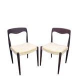 Pair of Scandinavian teak chairs