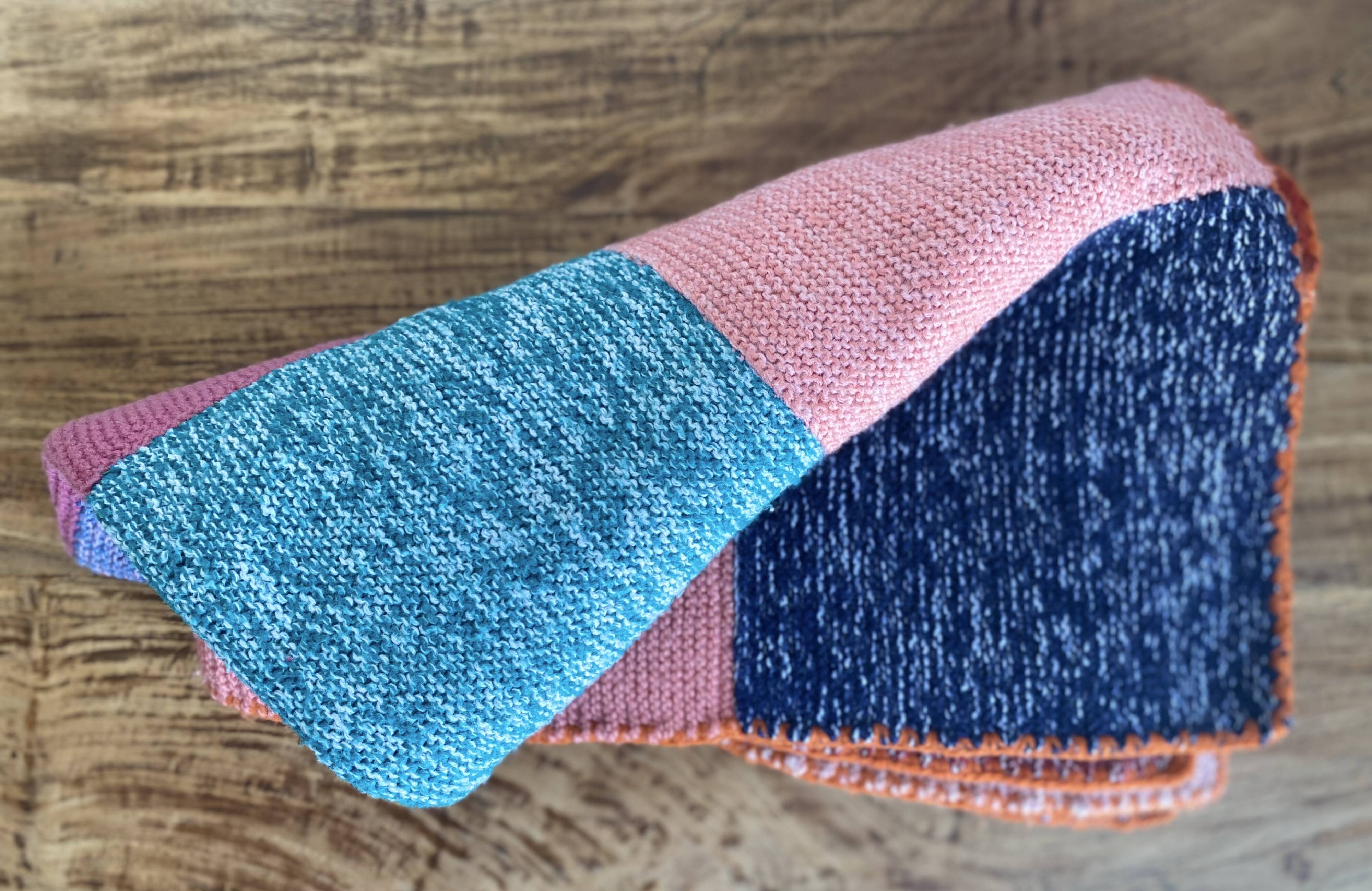 Wool patchwork blanket