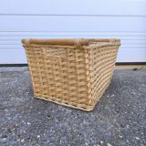 Vintage wicker and wood basket