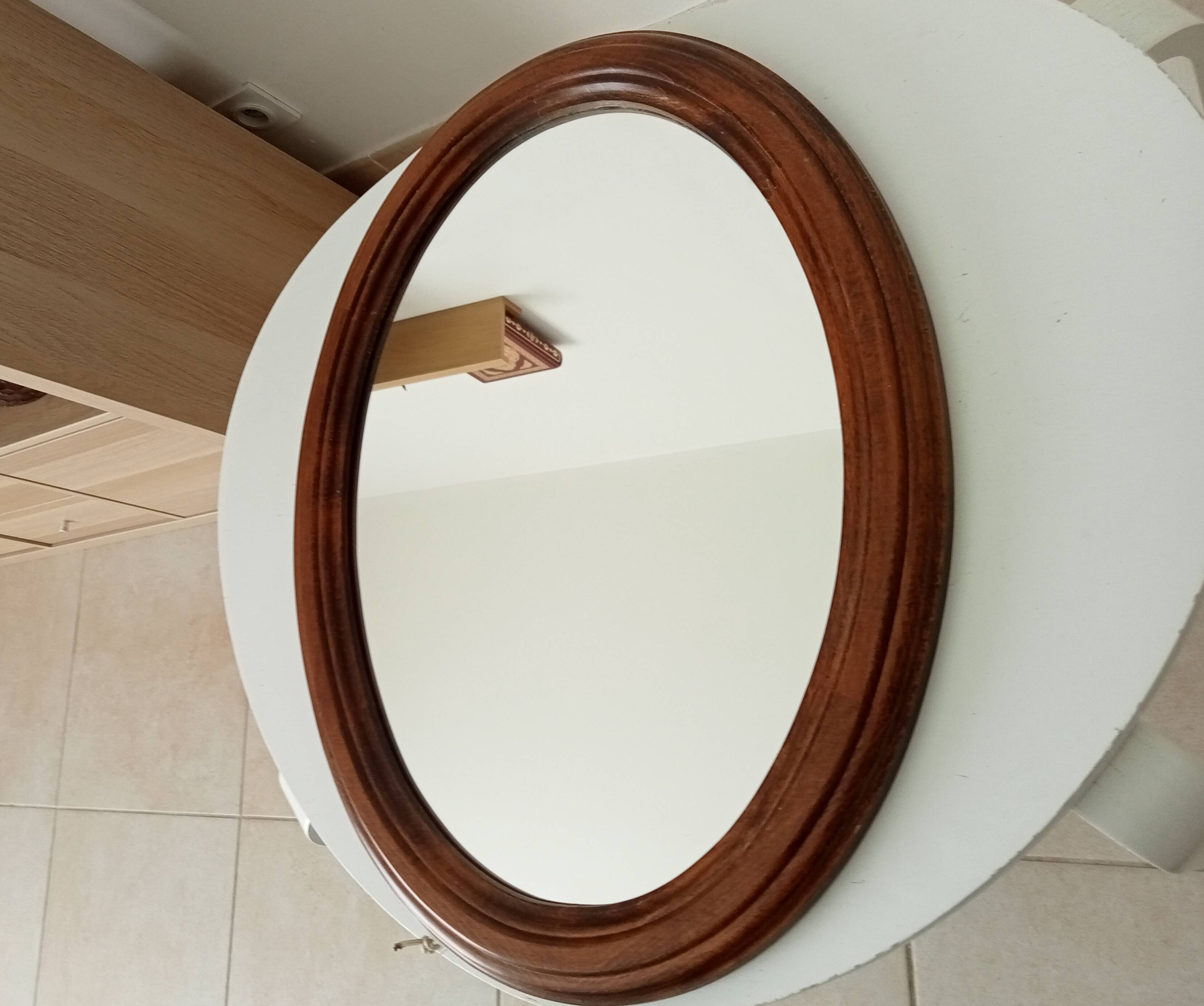 Vintage solid wood mirror