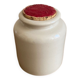 Stoneware mustard pot