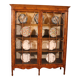 Vitrine en acajou et ronce de noyer avec éclairage, XIXème siècle