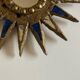 Sun mirror in gilded lead and blue glass Irena Jaworska 1960
