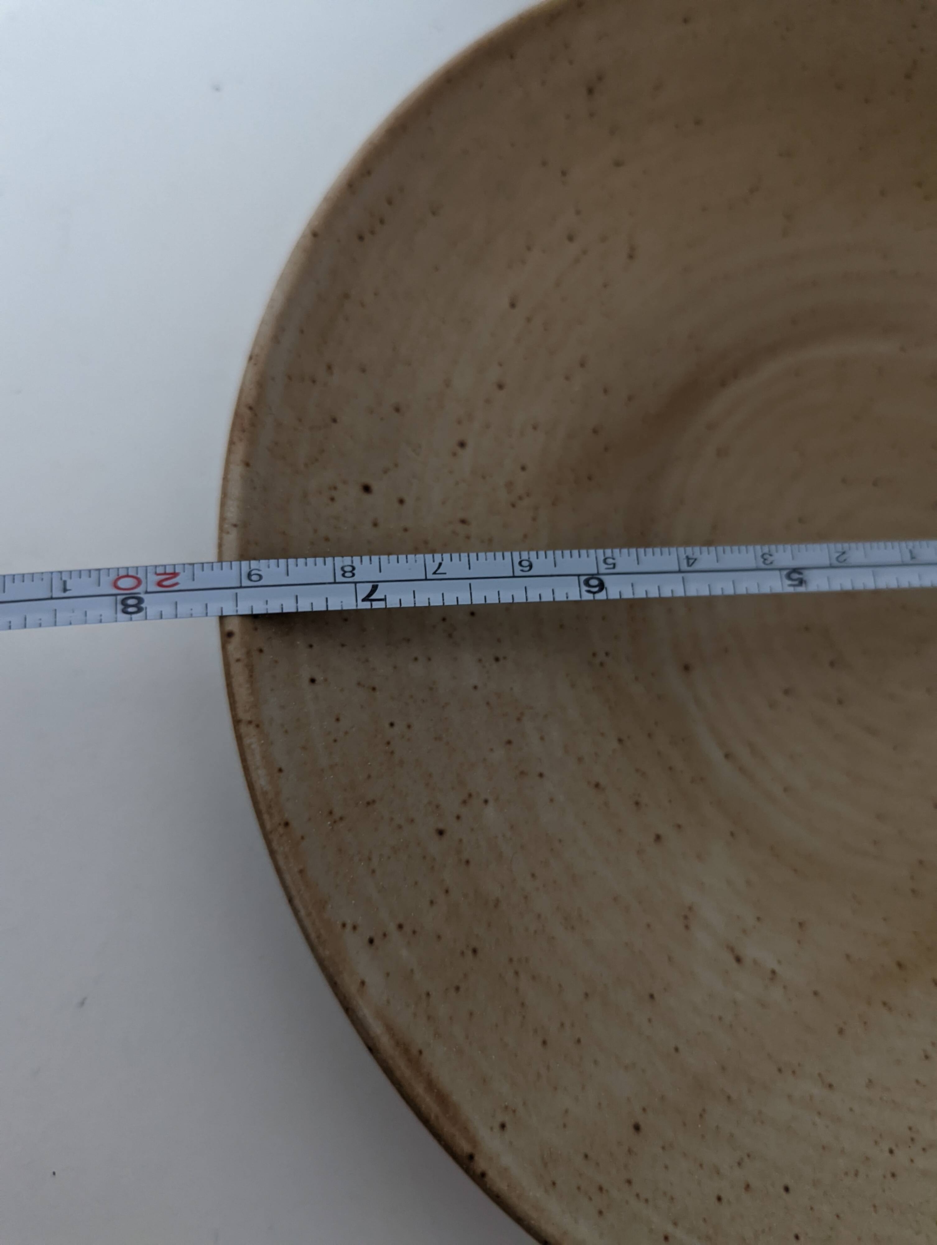 pair of village stoneware dessert plates