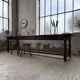 Table XXL noyer massif foncé 3m
