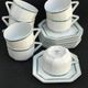 8 coffee tea cups and 8 porcelain saucers Limoges Bernardaud Paul Poiret