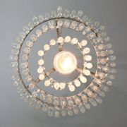 Vintage Italian Crystal & Chrome Chandelier, 1970s