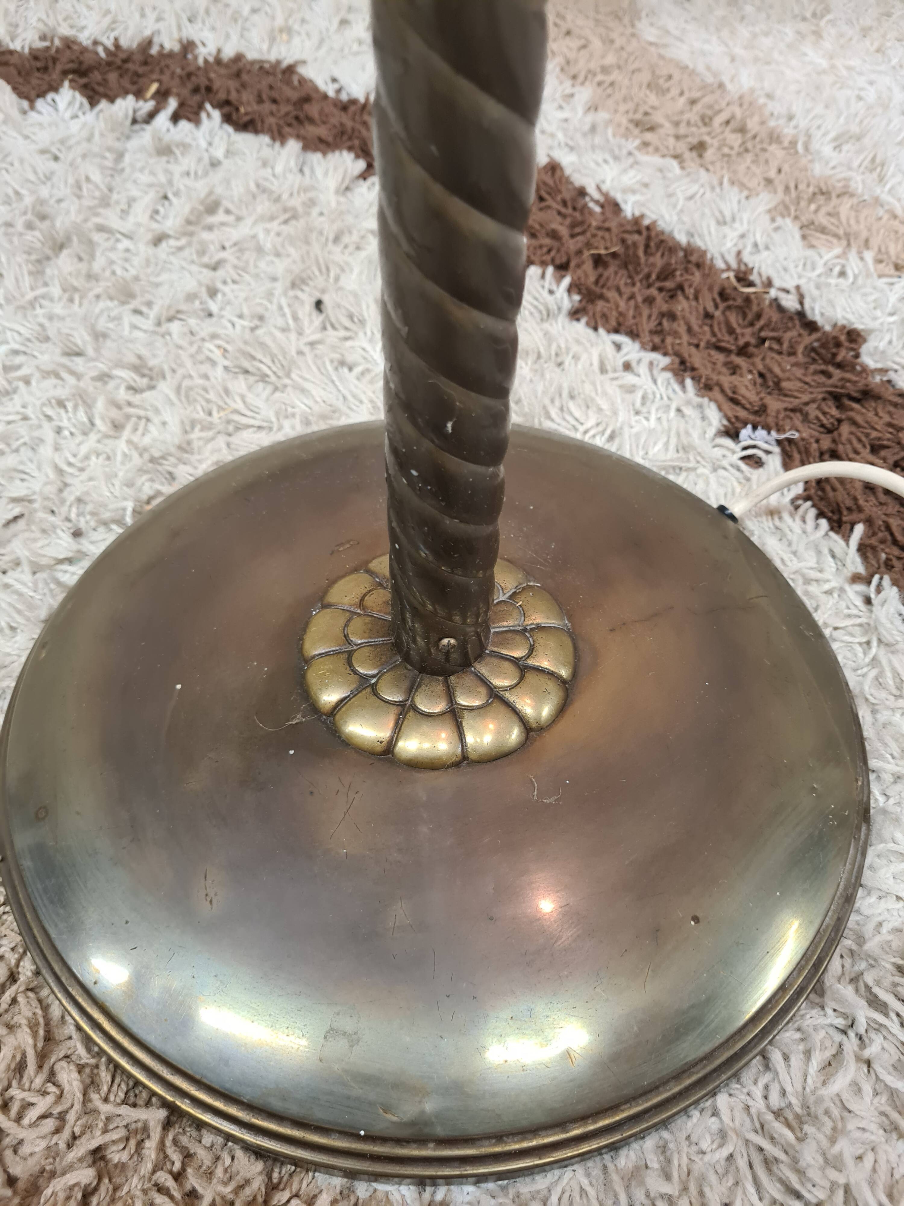 Lampe cordage vintage, années 60