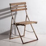 Antique folding garden chairs (c.1920). Set of 2 pieces.