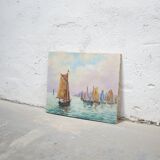 Old painting on canvas signed François Dandleuf
