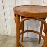Curved wooden stool