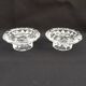 Duo of old glass candlesticks