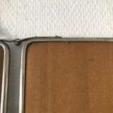 Mirror triptych Barber nickeled vintage 1930 31x77cm