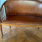 Restored art deco bench and matching armchair