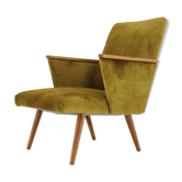 Fauteuil en hêtre des années 1960, Tchécoslovaquie