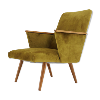 1960s Refurbished Beech Armchair, Czechoslovakia