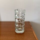 Small triangular faceted art deco vase