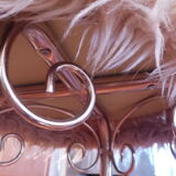 Vintage fur stool