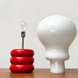 Giant table lamp or floor lamp in the shape of a light bulb from the mid-century German space age by Ingo Maurer for M Design, 1960s.
