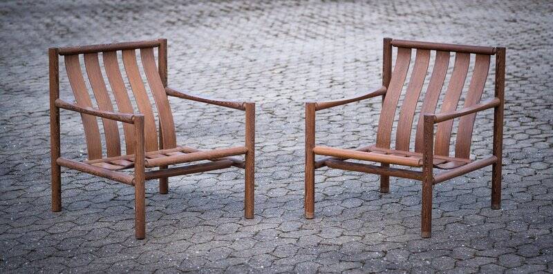 Fauteuils en Wengé par Jørn Nilson, Danemark, 1966, Set de 2