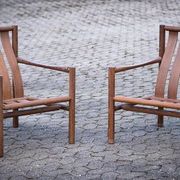 Wenge armchairs by Jørn Nilson, Denmark, 1966, Set of 2
