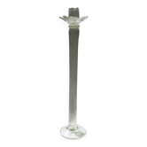 Large antique transparent Murano candlestick