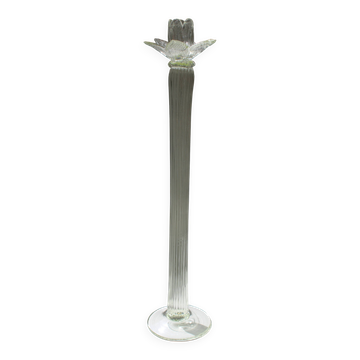 Grand bougeoir Murano transparent ancien