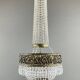 Empire-style chandelier in bronze with crystal pendants, early 20th century.