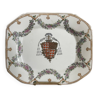 Plateau empty pocket ceramic house toussi short heraldic coat of arms