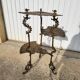 3-tier bronze napoleon iii pedestal table plant holder from the 19th century