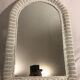 Mirror rattan woven white former 60s vintage nest