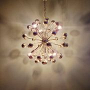 Lustre Sputnik en métal chromé, design Space Age, 1960