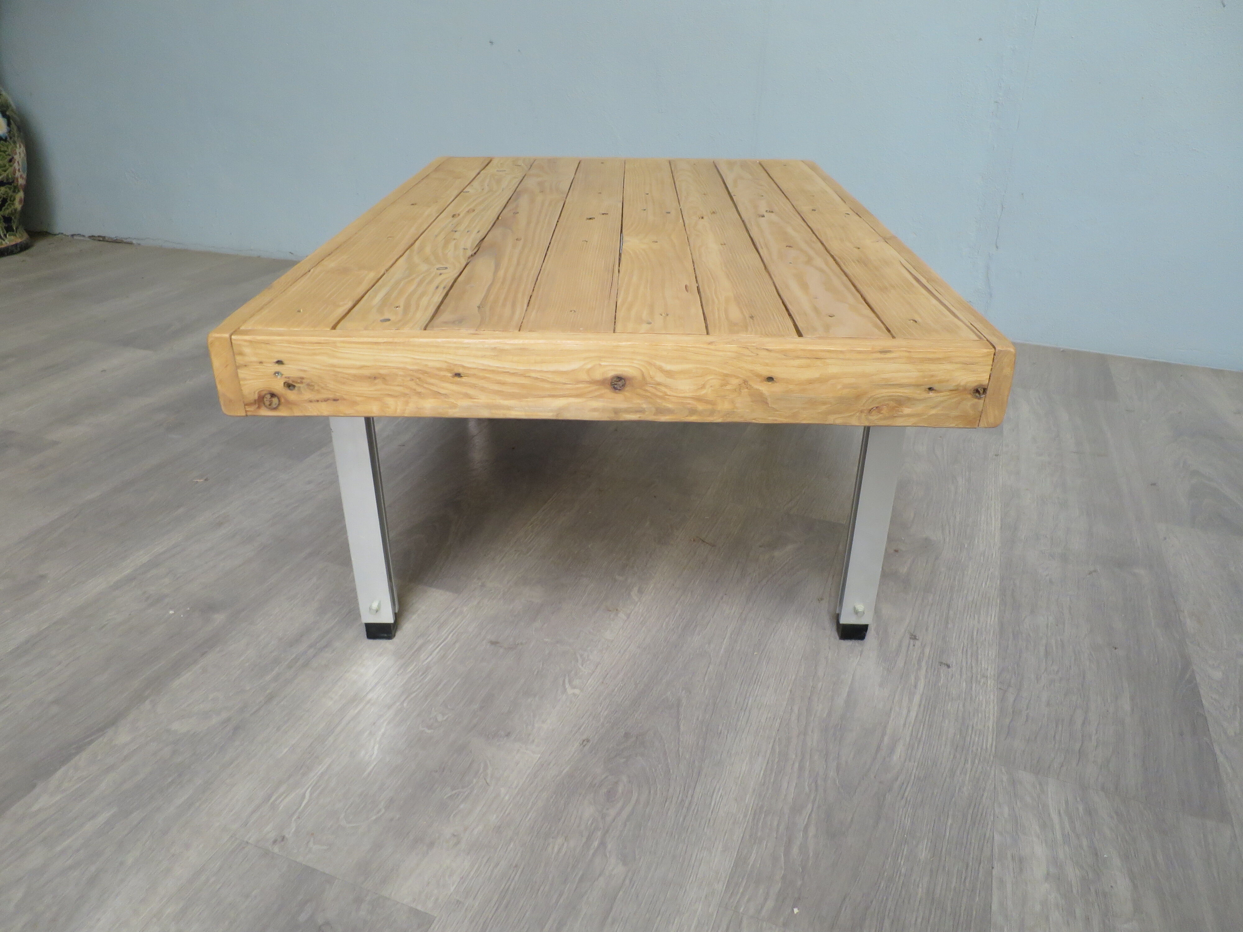 Coffee table top wood legs alu